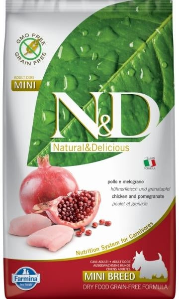 Hrana uscata pentru caini Adult Mini Chicken si Pomegranate Puppy N&D 7kg